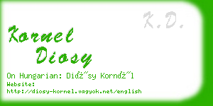 kornel diosy business card